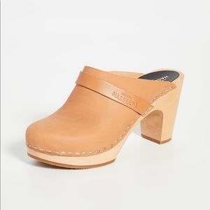 Swedish Hasbeens Classic Slip In Clogs, Nature 37